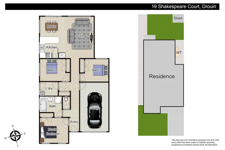 Floorplan of Homely house listing, 19 Shakespeare Court, Drouin VIC 3818