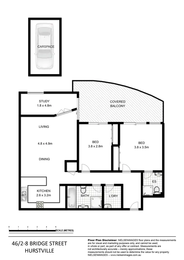 Floorplan of Homely apartment listing, 46/2-8 Bridge Street, Hurstville NSW 2220