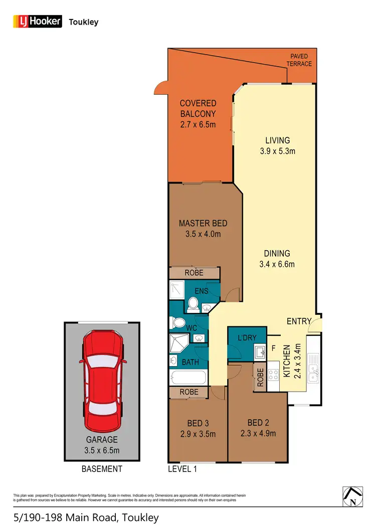 Floorplan of Homely unit listing, Unit 5/190-198 Main Road, Toukley NSW 2263