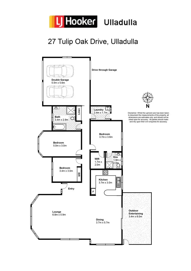 Floorplan of Homely house listing, 27 Tulip Oak Drive, Ulladulla NSW 2539