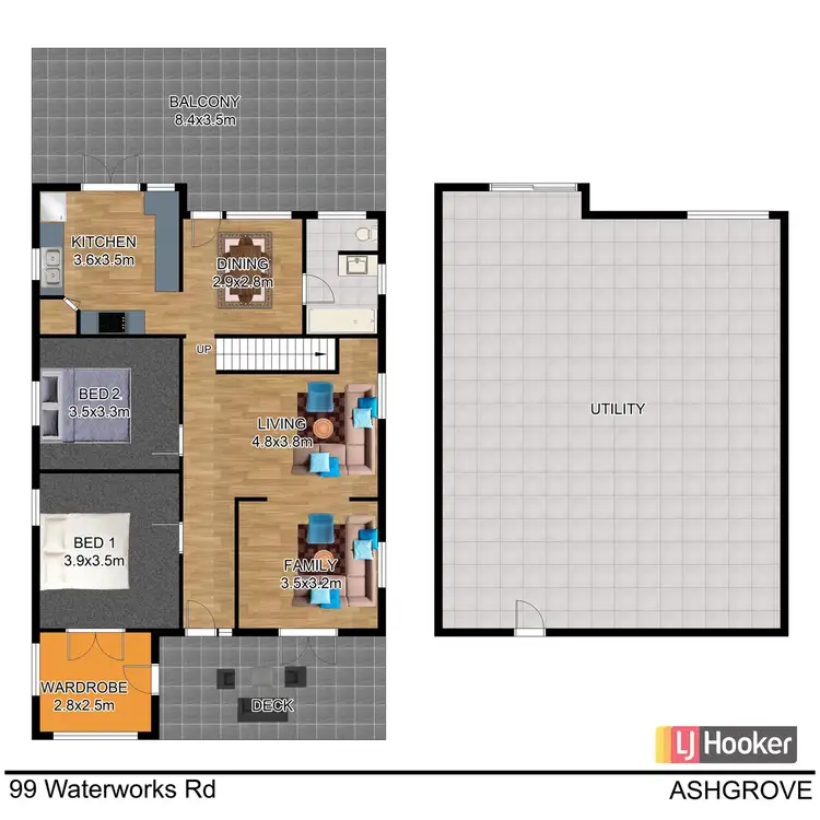 Floorplan of Homely house listing, 99 Waterworks Road, Ashgrove QLD 4060