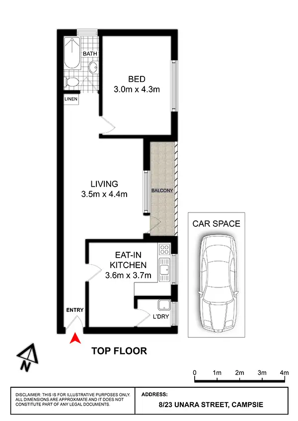 Floorplan of Homely apartment listing, 8/23 Unara Street, Campsie NSW 2194