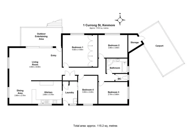 Floorplan of Homely house listing, 1 Currong Street, Kenmore QLD 4069