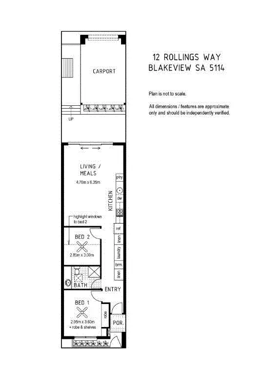 Floorplan of Homely townhouse listing, 12 Rollings Way, Blakeview SA 5114