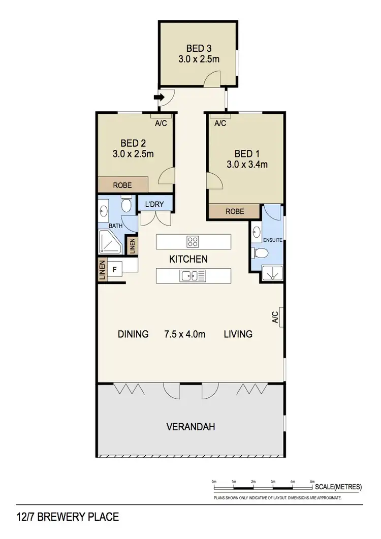 Floorplan of Homely unit listing, 12/7 Brewery Place, Woolner NT 820