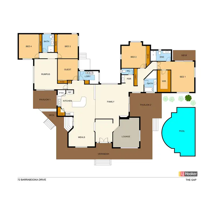 Floorplan of Homely house listing, 72 Barrabooka Drive, The Gap QLD 4061