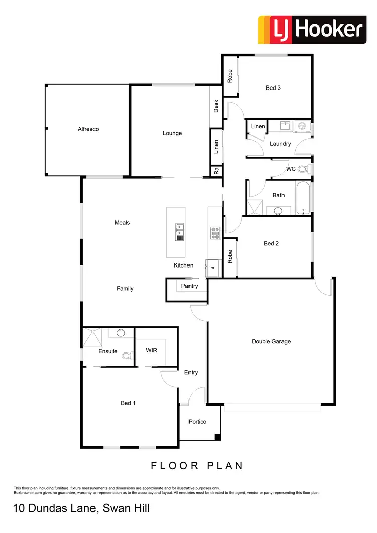 Floorplan of Homely house listing, 10 Dundas Lane, Swan Hill VIC 3585