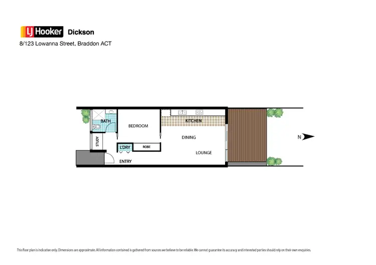 Floorplan of Homely apartment listing, 8/123 Lowanna Street, Braddon ACT 2612