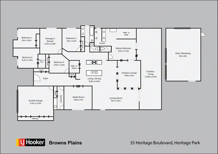 Floorplan of Homely house listing, 35 Heritage Boulevard, Heritage Park QLD 4118