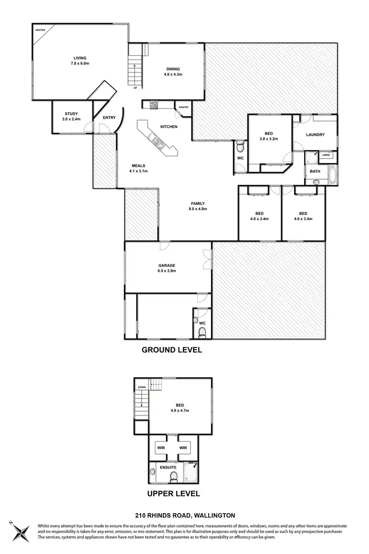 Floorplan of Homely rural property listing, 210 Rhinds Road, Wallington VIC 3221