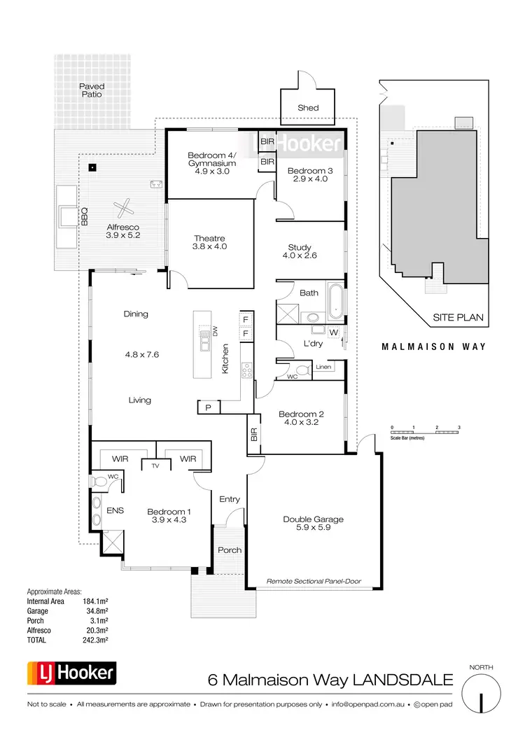 Floorplan of Homely house listing, 6 Malmaison Way, Landsdale WA 6065