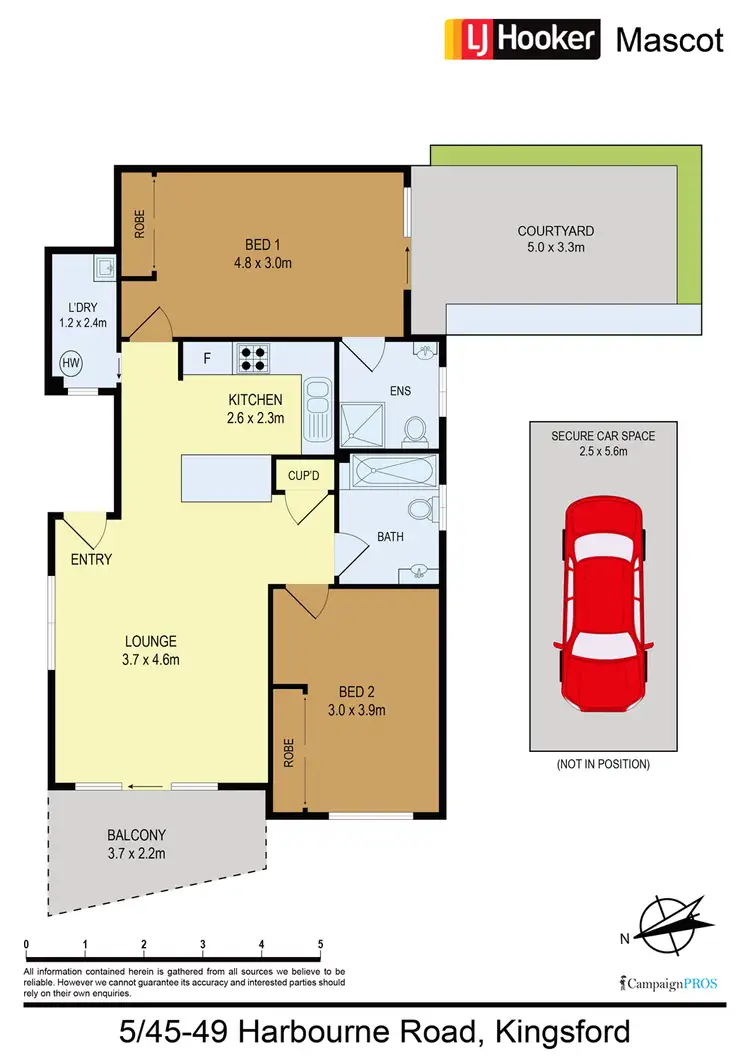 Floorplan of Homely unit listing, 5/45-49 Harbourne Road, Kingsford NSW 2032