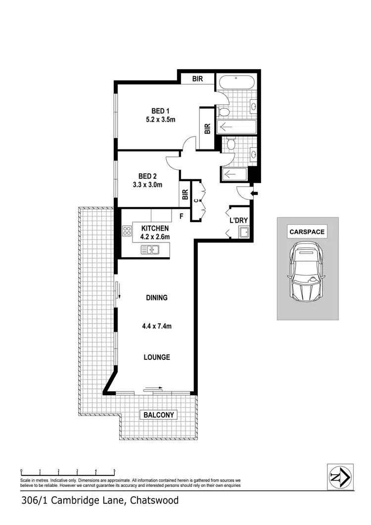 Floorplan of Homely apartment listing, 306/1 Cambridge Lane, Chatswood NSW 2057