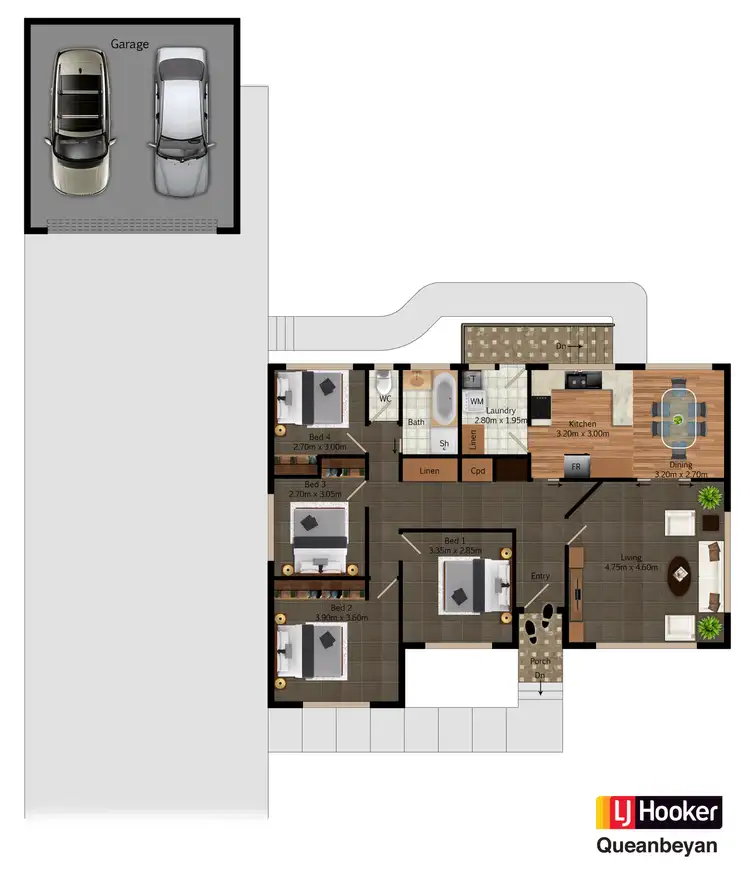 Floorplan of Homely house listing, 59 Pindari Crescent, Queanbeyan NSW 2620
