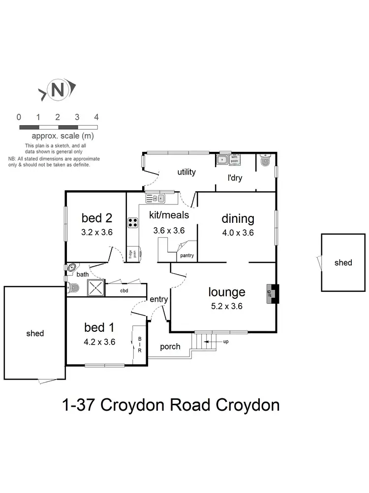 Floorplan of Homely unit listing, 1/37 Croydon Road, Croydon VIC 3136