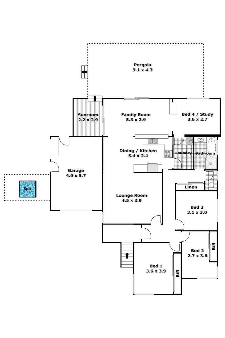 Floorplan of Homely house listing, 3 Peke Place, Rooty Hill NSW 2766