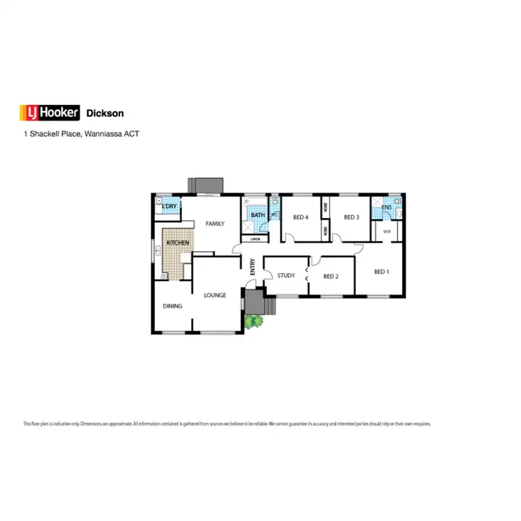 Floorplan of Homely house listing, 1 Shackell Place, Wanniassa ACT 2903
