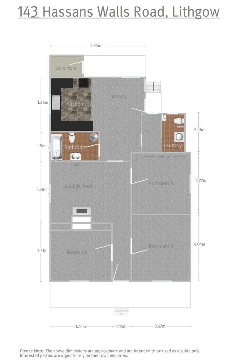 Floorplan of Homely semi-detached listing, 143 Hassans Walls Road, Lithgow NSW 2790