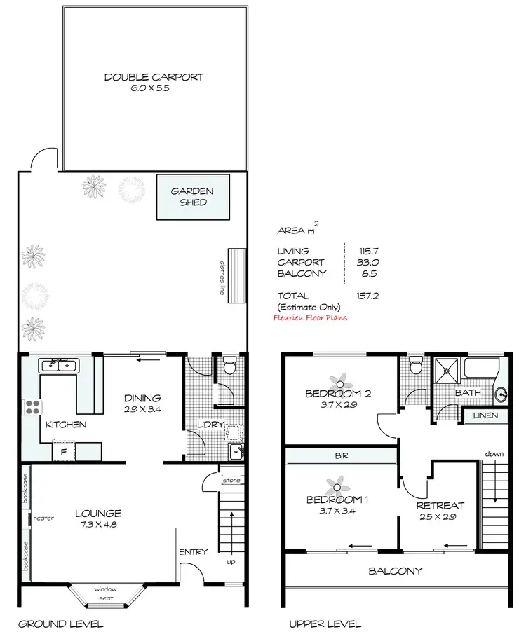 Floorplan of Homely unit listing, 2/5 Harbour View Terrace, Victor Harbor SA 5211