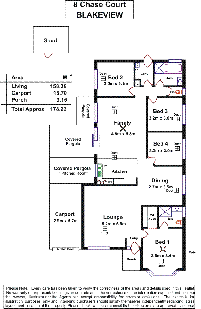 Floorplan of Homely house listing, 8 Chase Court, Blakeview SA 5114