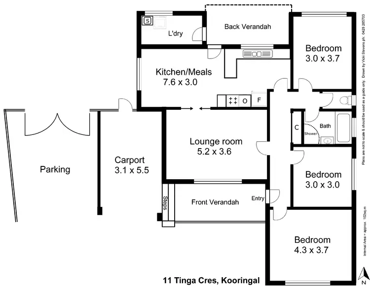 Floorplan of Homely house listing, 11 Tinga Crescent, Kooringal NSW 2650