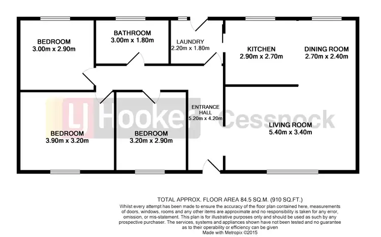 Floorplan of Homely house listing, 84 Macquarie Avenue, Cessnock NSW 2325