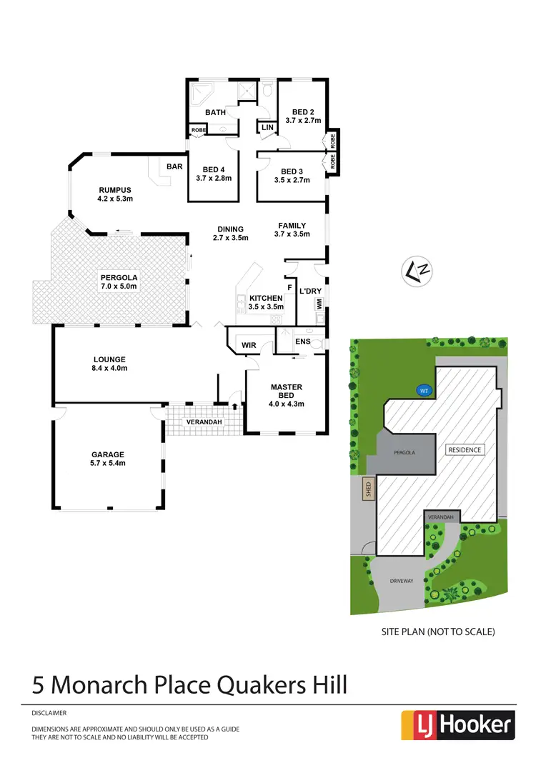 Floorplan of Homely house listing, 5 Monarch Place, Quakers Hill NSW 2763