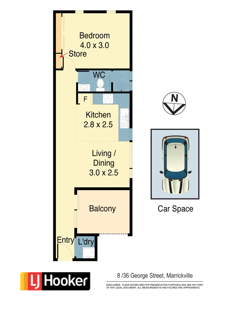 Floorplan of Homely apartment listing, 2/36 George Street, Marrickville NSW 2204