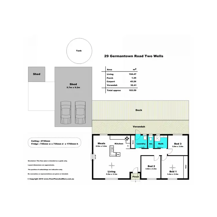 Floorplan of Homely house listing, 29 Germantown Road, Two Wells SA 5501