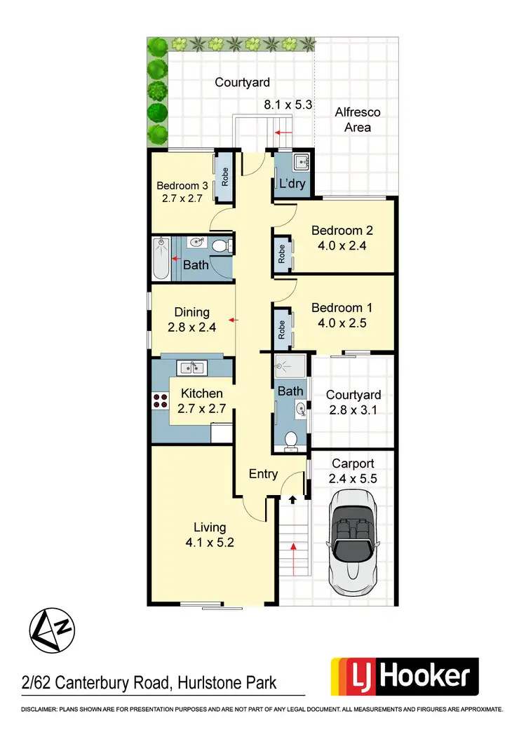 Floorplan of Homely villa listing, 2/62 Canterbury Road, Hurlstone Park NSW 2193