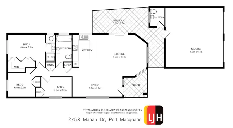 Floorplan of Homely villa listing, 2/58 Marian Drive, Port Macquarie NSW 2444