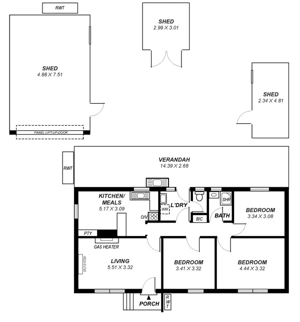 Floorplan of Homely house listing, 3 Law Street, Elizabeth Park SA 5113