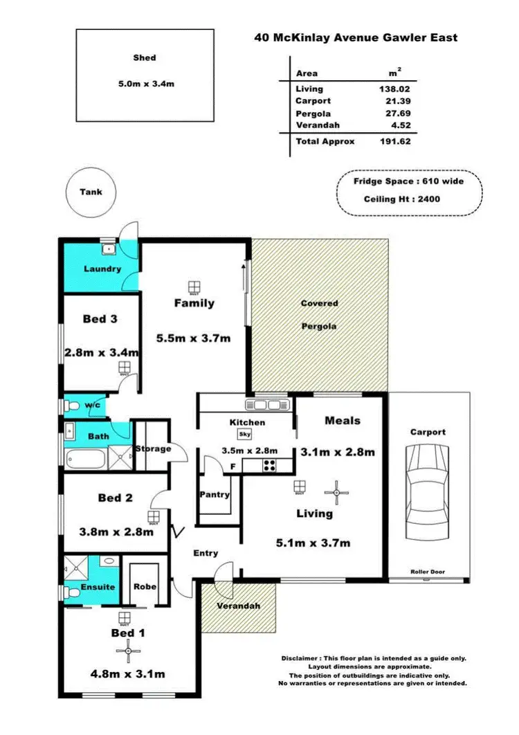 Floorplan of Homely house listing, 40 Mckinlay Avenue, Gawler East SA 5118