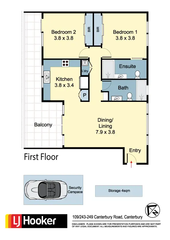 Floorplan of Homely apartment listing, 109/243-249 Canterbury Road, Canterbury NSW 2193