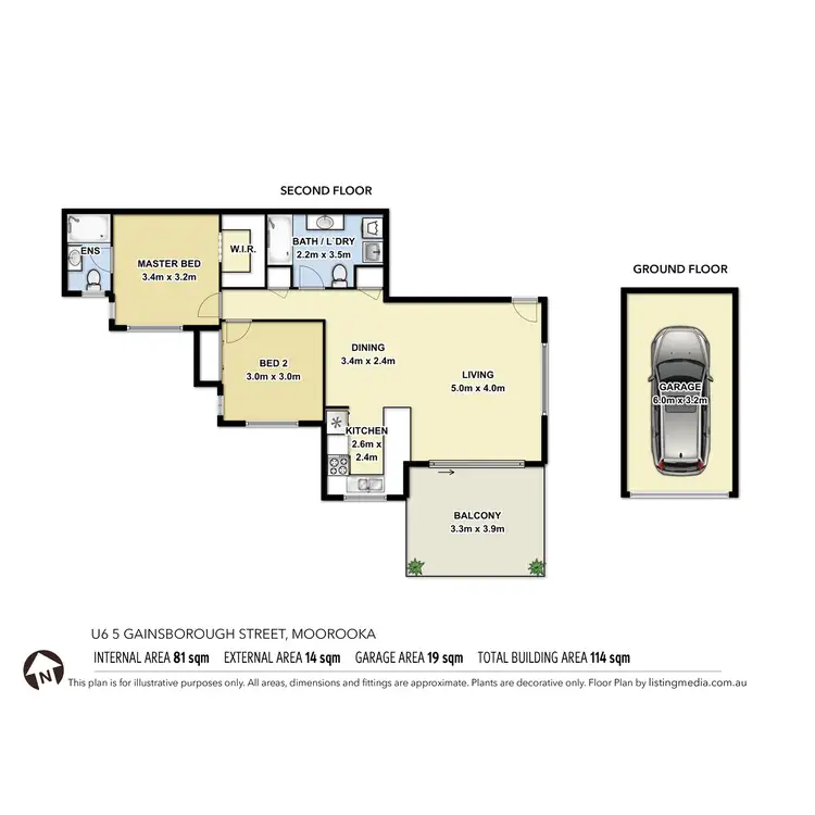 Floorplan of Homely apartment listing, 6/5 Gainsborough Street, Moorooka QLD 4105