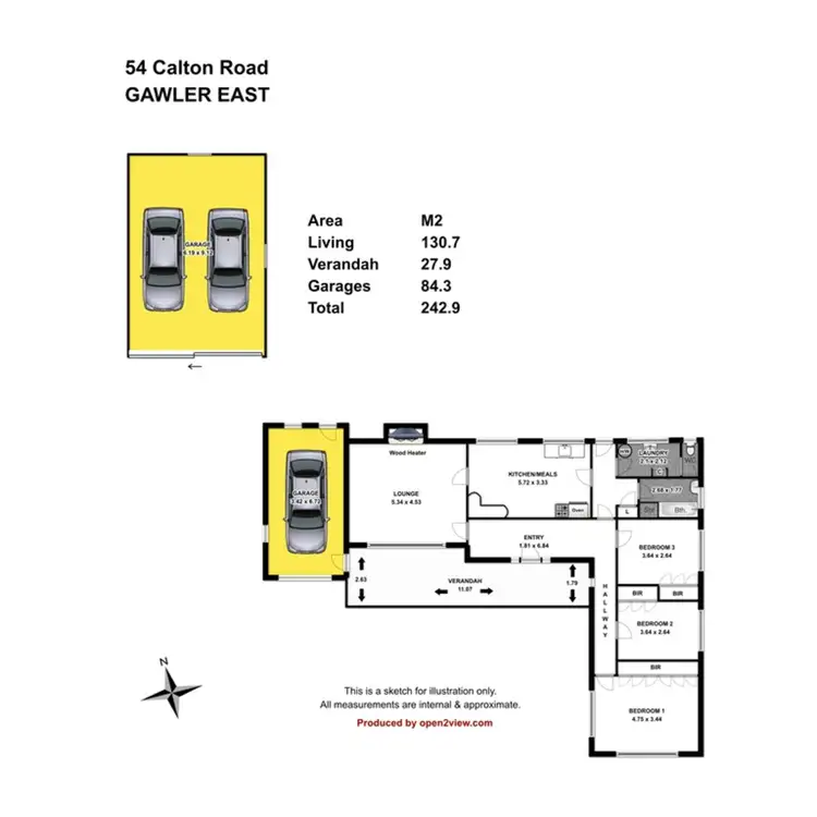 Floorplan of Homely house listing, 54 Calton Road, Gawler East SA 5118