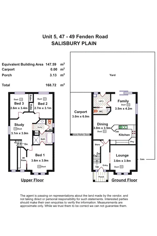 Floorplan of Homely townhouse listing, 5/47-49 Fenden Road, Salisbury Plain SA 5109