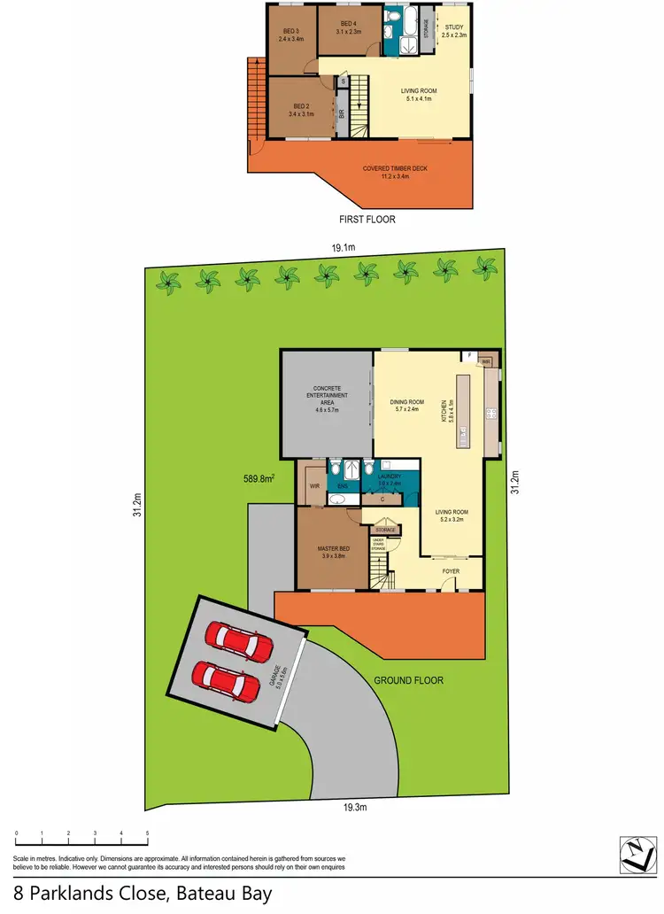 Floorplan of Homely house listing, 8 Parklands Close, Bateau Bay NSW 2261