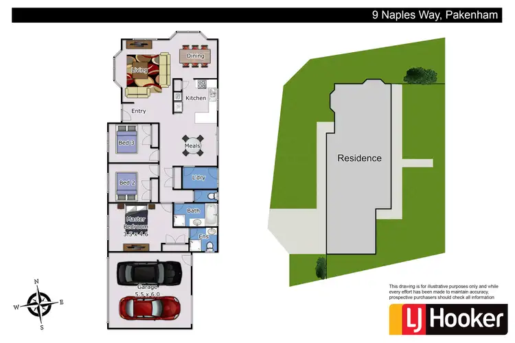 Floorplan of Homely house listing, 9 Naples Way, Pakenham VIC 3810