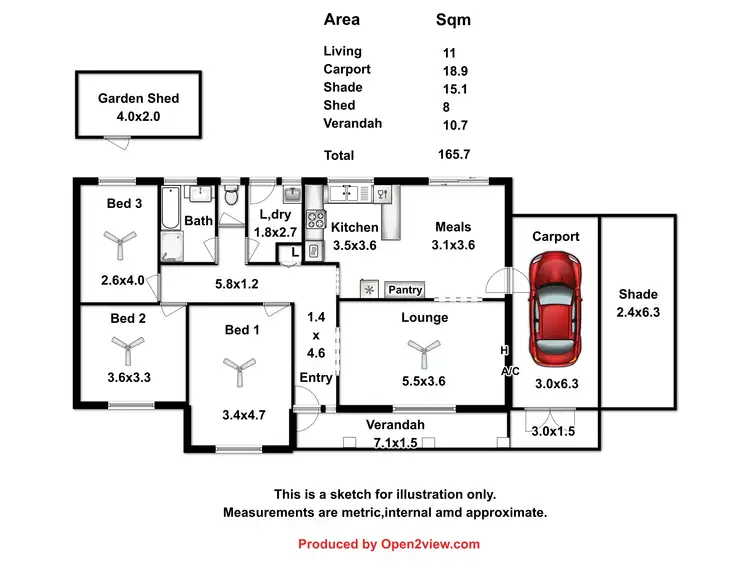 Floorplan of Homely house listing, 12 Danina Drive, Salisbury North SA 5108