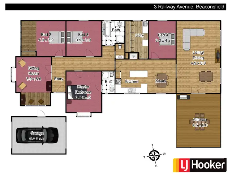 Floorplan of Homely house listing, 3 Railway Avenue, Beaconsfield VIC 3807