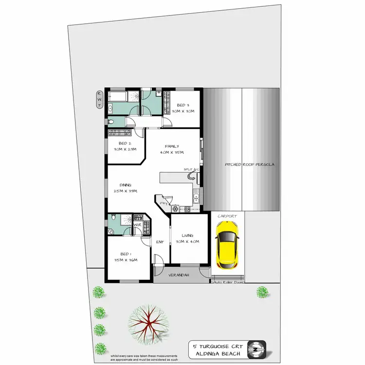 Floorplan of Homely house listing, 5 Turquoise Court, Aldinga Beach SA 5173
