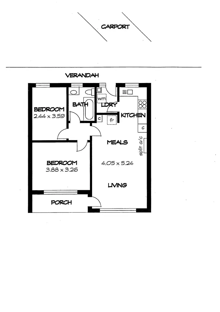 Floorplan of Homely unit listing, 2/115 Gage Street, Firle SA 5070