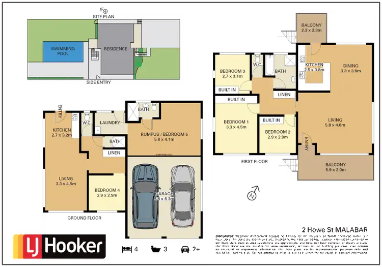 Floorplan of Homely house listing, 2 Howe Street, Malabar NSW 2036