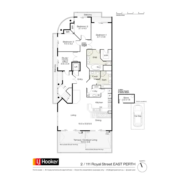Floorplan of Homely apartment listing, 2/111 Royal Street, East Perth WA 6004