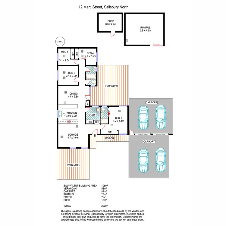 Floorplan of Homely house listing, 12 Marti Street, Salisbury North SA 5108