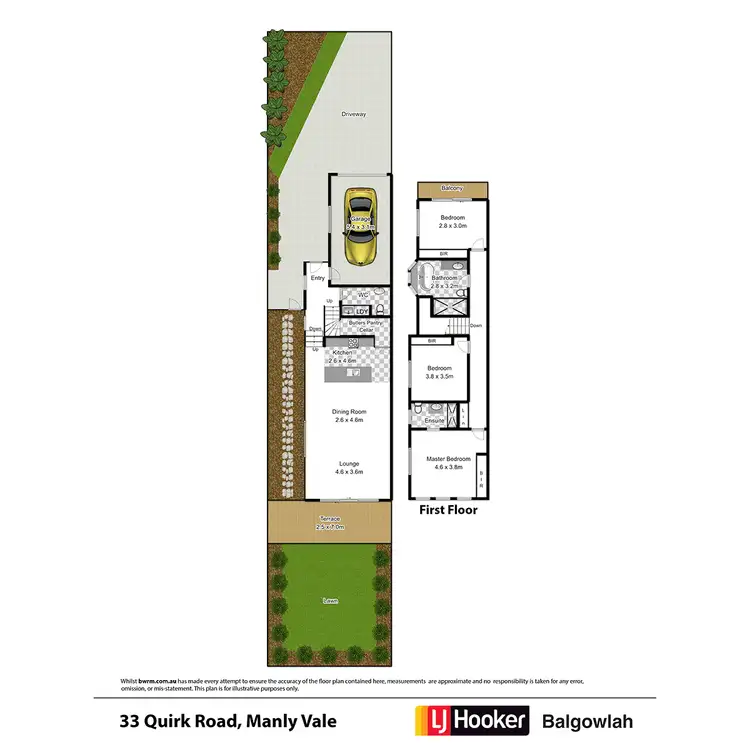 Floorplan of Homely townhouse listing, 33a Quirk Road, Manly Vale NSW 2093