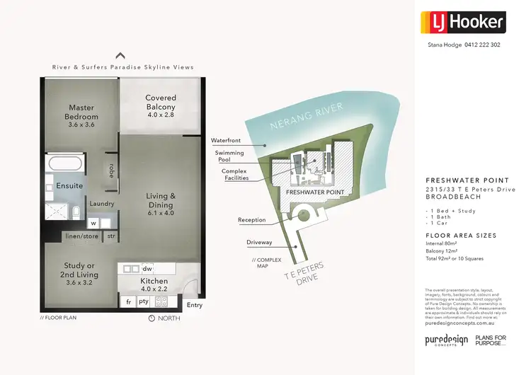 Floorplan of Homely unit listing, 2315/33 T E Peters Drive, Broadbeach Waters QLD 4218