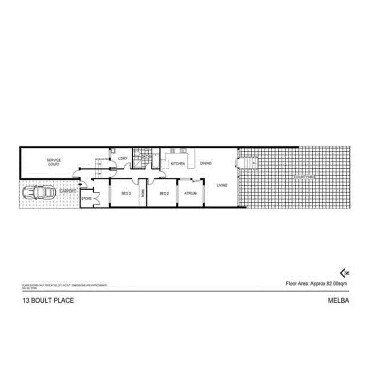 Floorplan of Homely townhouse listing, 13 Boult Place, Melba ACT 2615