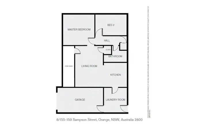 Floorplan of Homely unit listing, Unit 8 155 Sampson Street, Orange NSW 2800